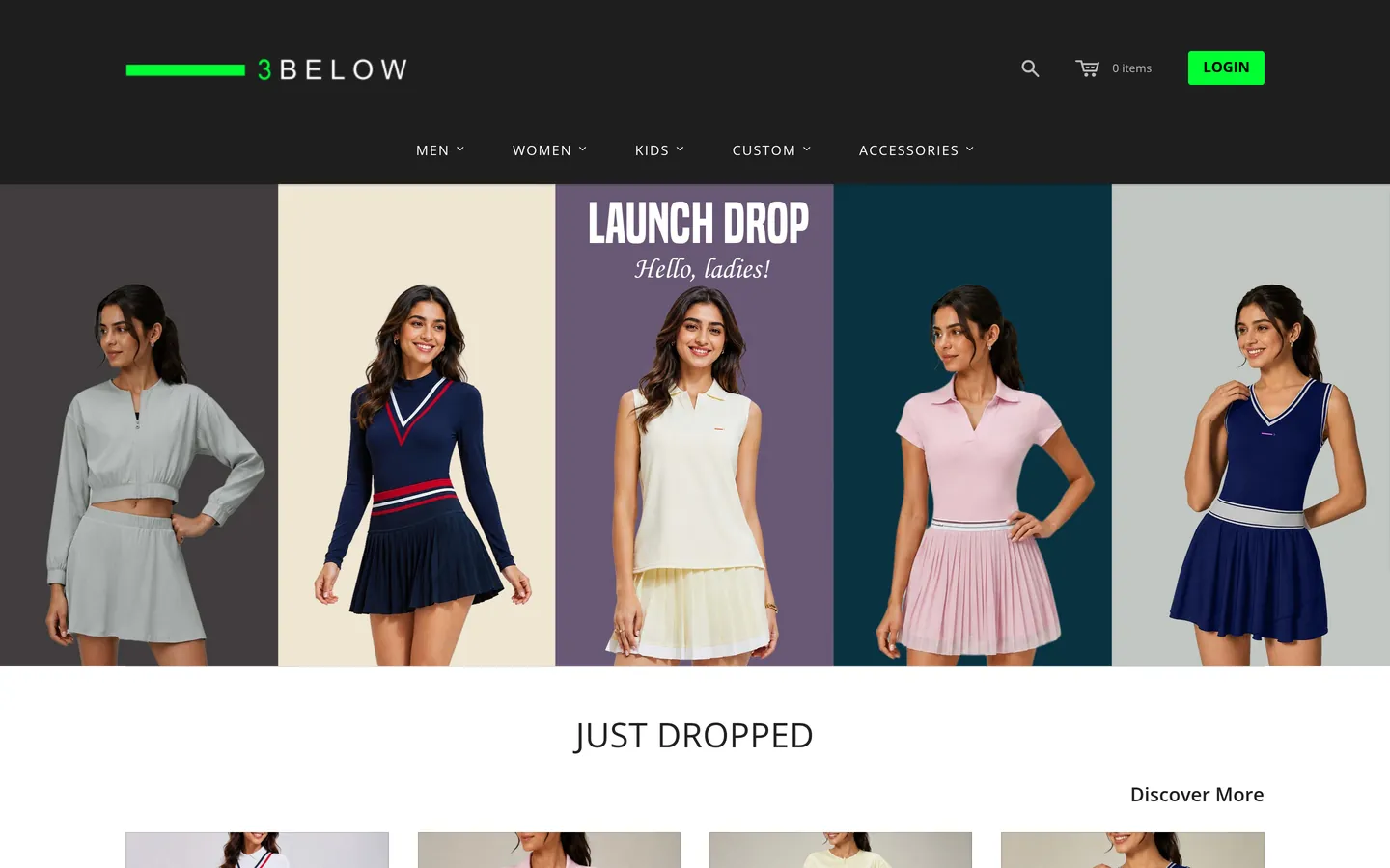 3Below website homepage, desktop view